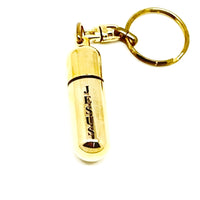 Frankincense Oil in a Gold Tone "Jesus" Keychain and Holy Oil Holder - Unique Catholic Gifts