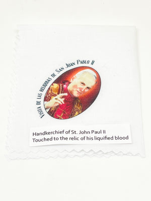 St. Pope John Paul II Handkerchief Relic - Unique Catholic Gifts