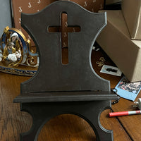 Cross Bible Stand - Small 10"  Dark Brown - Unique Catholic Gifts