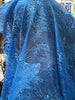 Arabic Blue Sarah Half Circle Lace Mantilla Chapel Spanish Veil 61" - Unique Catholic Gifts
