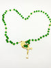 Green Crystal and Gold Rosary - Unique Catholic Gifts
