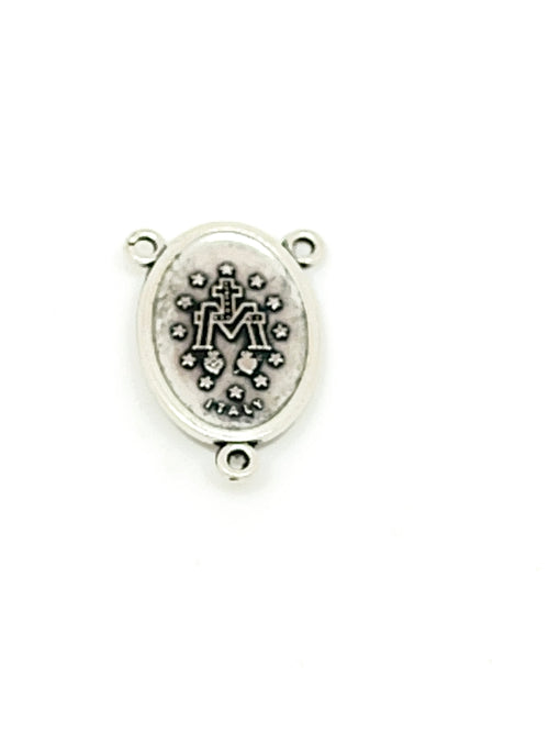 Silver Miraculous Medal Centerpiece #2 - Unique Catholic Gifts