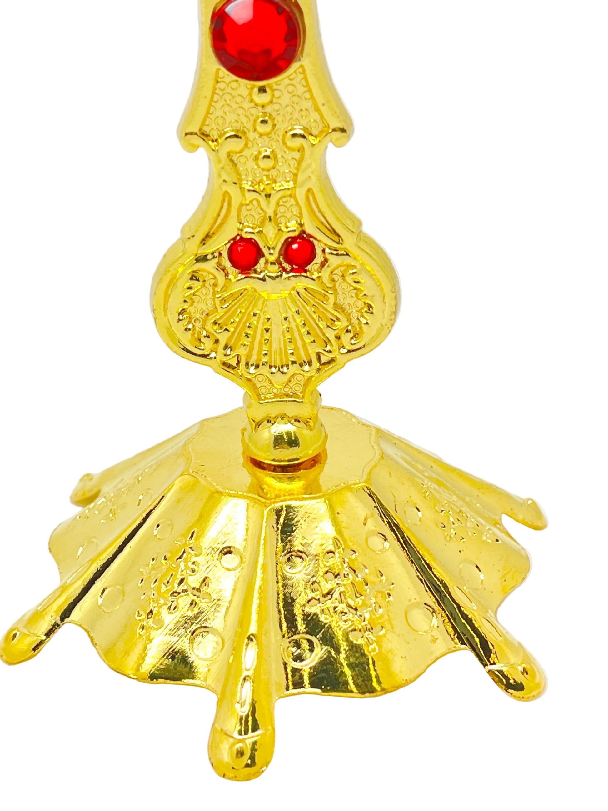 Gold and Red Standing Crucifix 9 1/2" - Unique Catholic Gifts