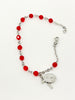 Ruby Crystal Rosary Bracelet 5MM - Unique Catholic Gifts