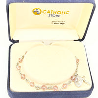 Amethyst Rundell Crystal Rosary Bracelet 6MM - Unique Catholic Gifts