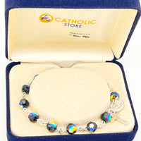 Austrian Jet Crystal JRosary Bracelet 7MM - Unique Catholic Gifts