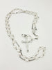 Madonna White Heart  Bead Rosary 6mm - Unique Catholic Gifts
