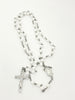 Madonna White  Bead Rosary 4mm - Unique Catholic Gifts