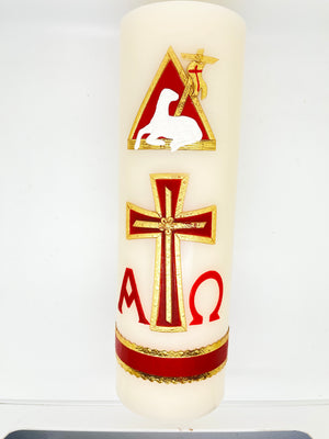 Alpha Omega Pascual Candle Cirio Candle Beeswax (12