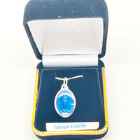 Miraculous Medal Blue Enamel Medal 7/8" - Unique Catholic Gifts