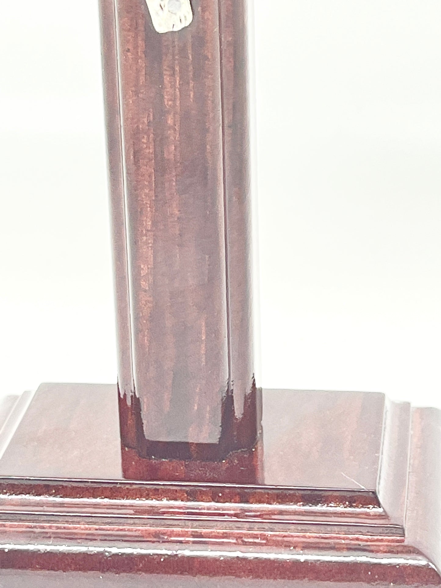 Cherry Wood Standing Crucifix 9 1/2" - Unique Catholic Gifts
