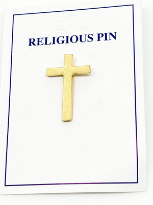 Gold Simple Cross Pin 1