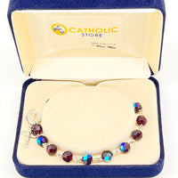 Garnet Rosary Bracelet 6MM - Unique Catholic Gifts