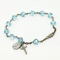 Lavendel Crystal Rosary Bracelet 7MM - Unique Catholic Gifts