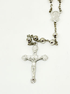Silver Plated Bead Rosary - Unique Catholic Gifts