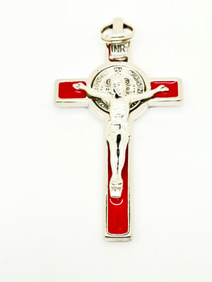 Red Enamel St. Benedict Crucifix (3