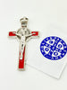 Red Enamel St. Benedict Crucifix (3") - Unique Catholic Gifts