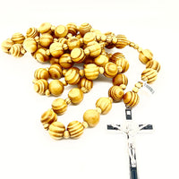 Extra Large Wood St. Benedict 38" Wall Rosary - Unique Catholic Gifts