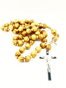 Extra Large Wood St. Benedict 38" Wall Rosary - Unique Catholic Gifts