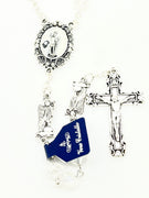 St. Michael Real Crystal Rosary (7MM) - Unique Catholic Gifts