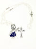St. Michael Real Crystal Rosary (7MM) - Unique Catholic Gifts