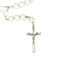 White Frosted Glass Rosary - Unique Catholic Gifts