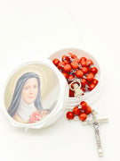Real Rose Petal St Therese Rosary - Unique Catholic Gifts