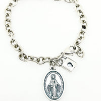 Marian Consecration Silvertone Bracelet - Unique Catholic Gifts
