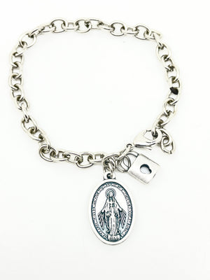 Marian Consecration Silvertone Bracelet