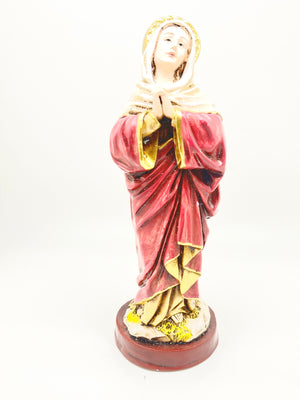 Estatua de Nuestra Señora de los Dolores pintada a mano (8 1/2