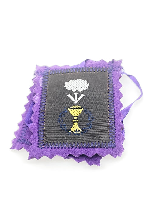Purple Velvet Scapular 2 x 2" - Unique Catholic Gifts