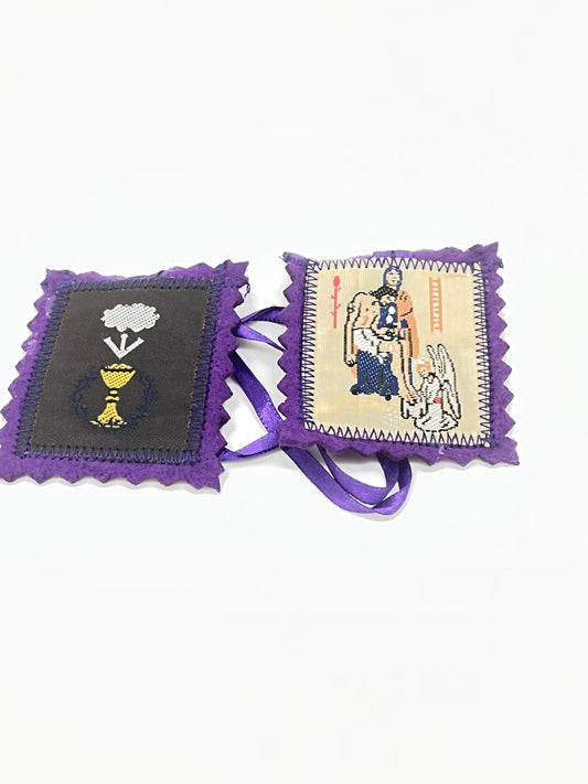 Purple Velvet Scapular 2 x 2" - Unique Catholic Gifts