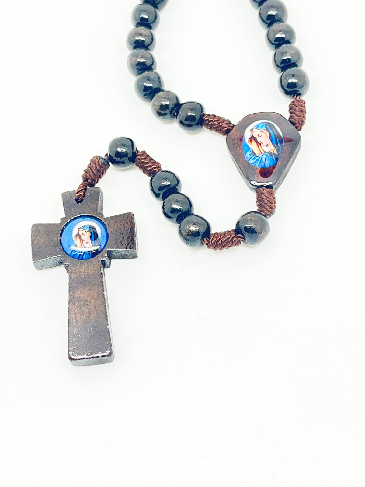 Seven Sorrows Wood Rosary Chaplet - Unique Catholic Gifts