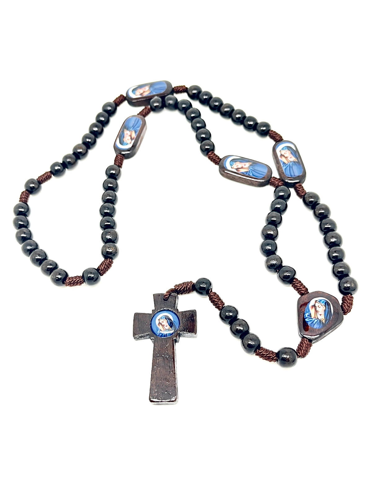 Seven Sorrows Wood Rosary Chaplet - Unique Catholic Gifts
