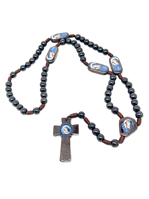 Seven Sorrows Wood Rosary Chaplet - Unique Catholic Gifts