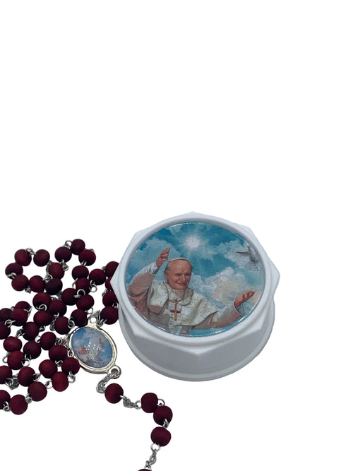 John Paul II Rosary Box and Rosary