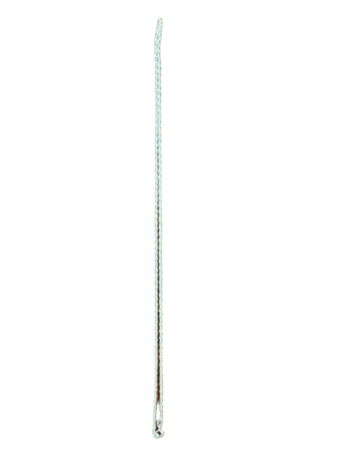 24" sterling silver 2mm French rope chain necklace with intricate twisted design on white background
