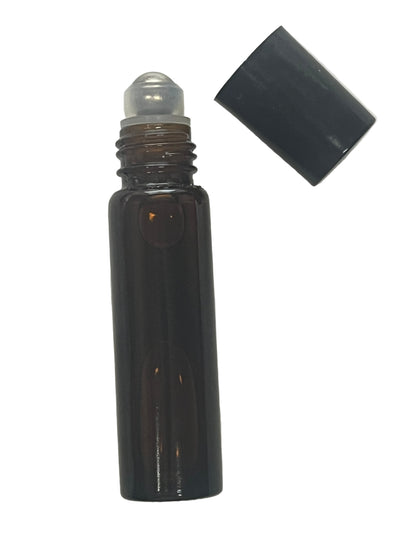 Amber roller bottle of Good Samaritan oil touched to 1st class relic of St. Michael with black cap removed