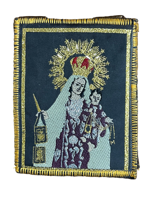 Very Large Our Lady of Mount Carmel Brown Scapular 3" x 4"