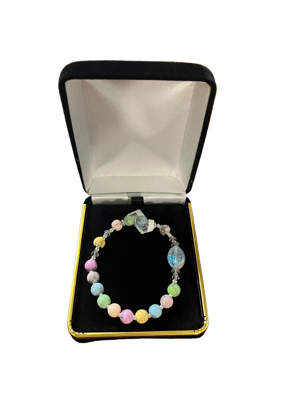 Rainbow Gemstone Children’s Rosary Bracelet (6mm)