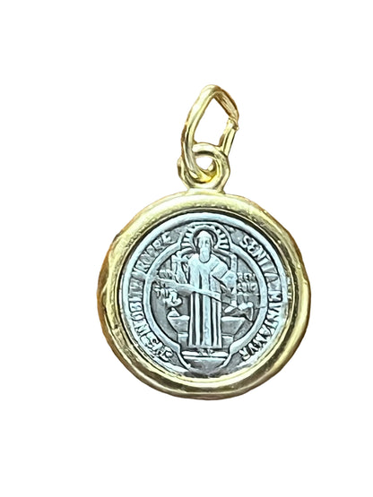 Gold and Silver Benedict Medal (small) 1/2"