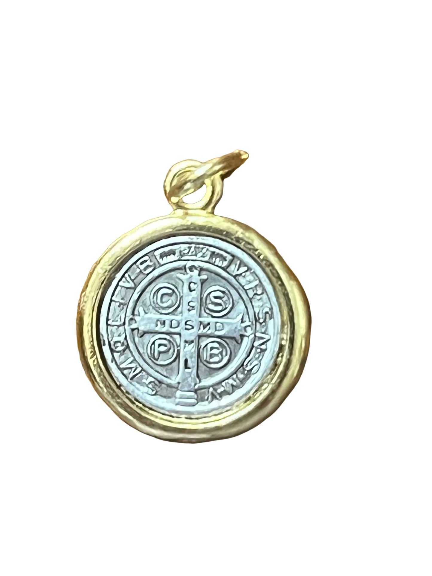 Gold and Silver Benedict Medal (small) 1/2"