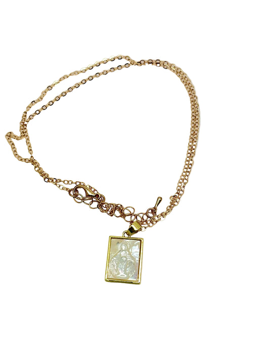 Virgin Mary Shell Pendant