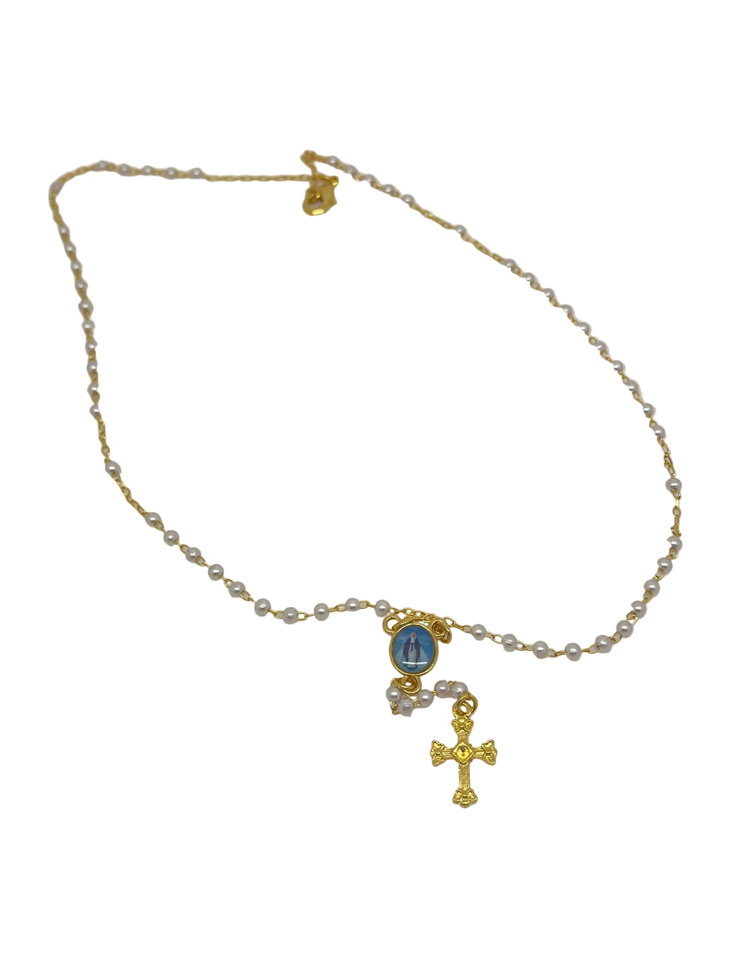 Brazilian Pearl Rosary Necklace