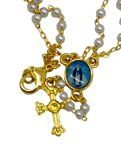 Brazilian Pearl Rosary Necklace