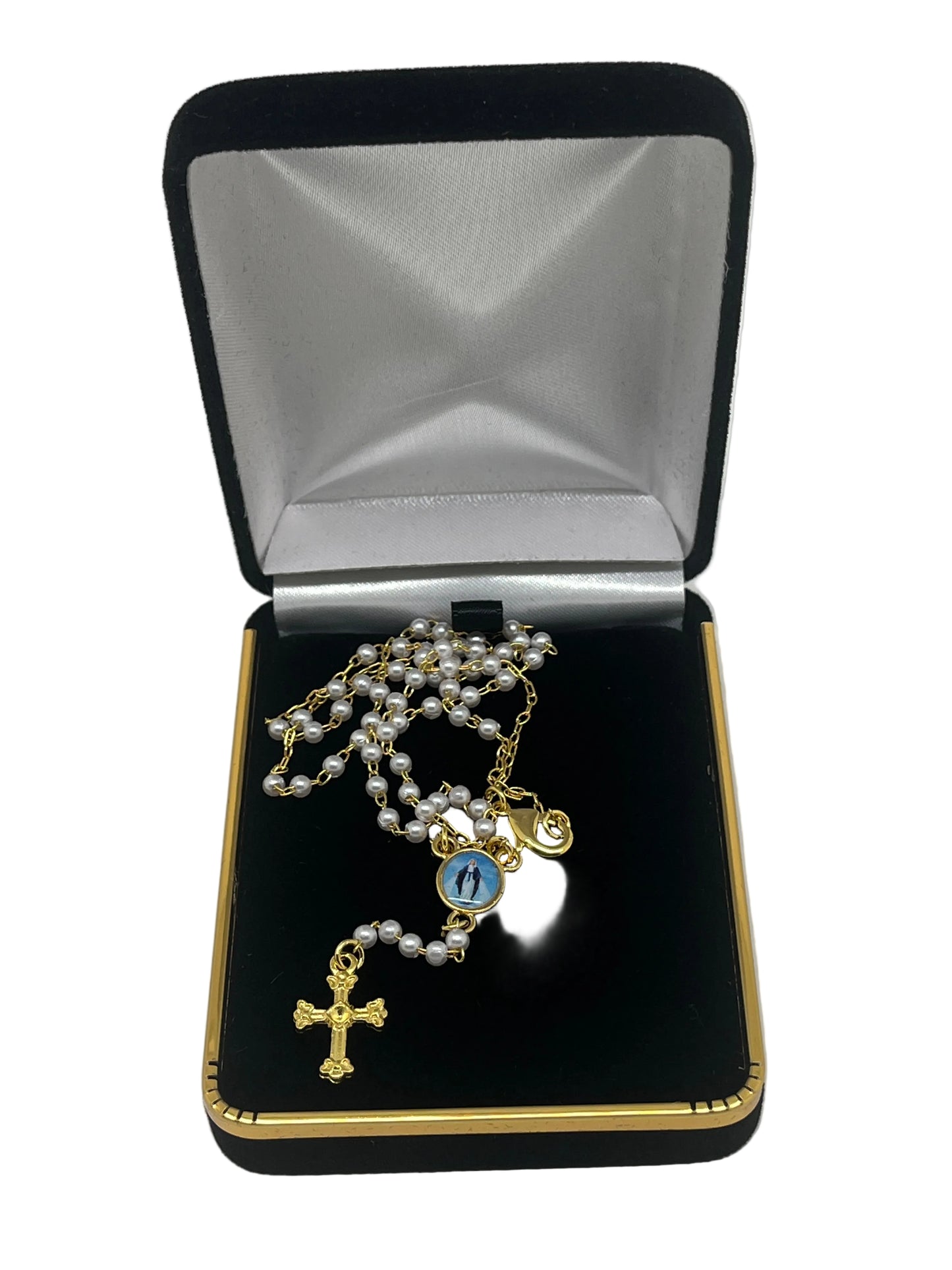 Brazilian Pearl Rosary Necklace