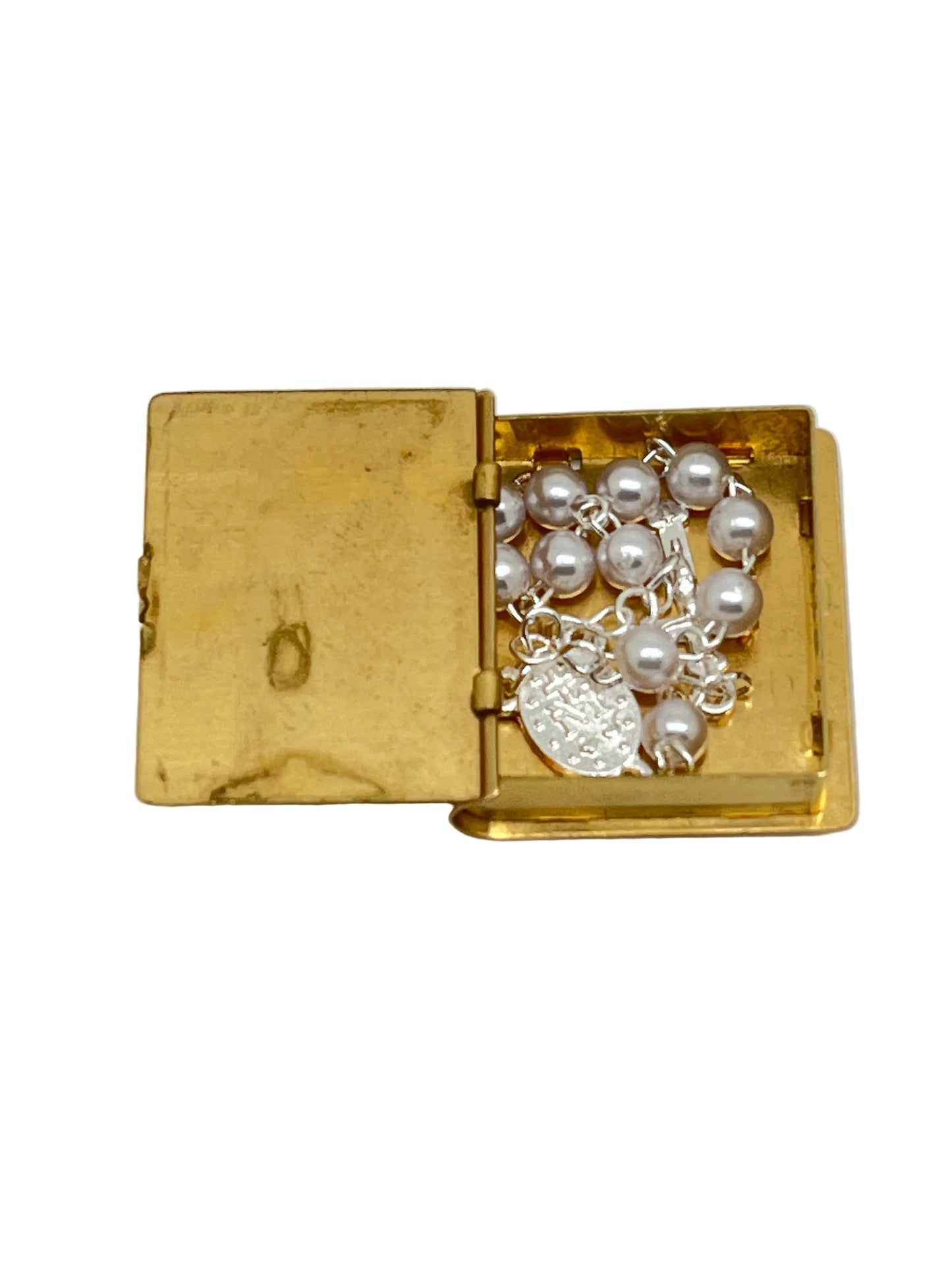 Vintage Chalice Box and Pearl Decade Rosary