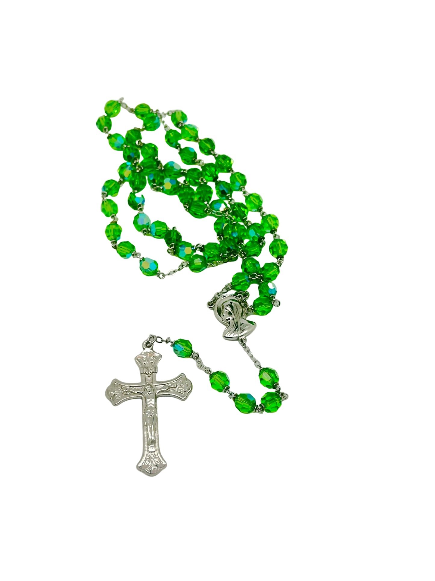 Brilliant Green Italian Crystal Rosary