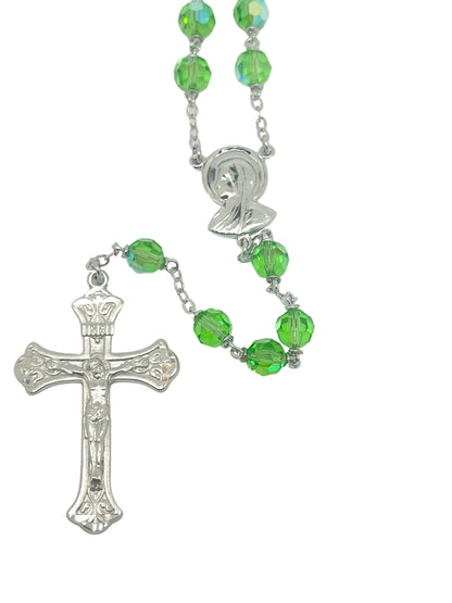 Brilliant Green Italian Crystal Rosary