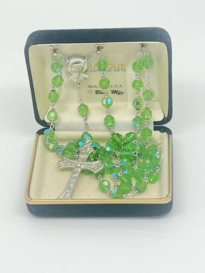 Brilliant Green Italian Crystal Rosary